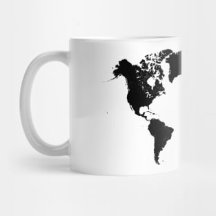 world map black #map #worldmap Mug